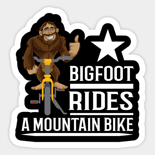 Bigfoot Rides Mountain Bikes Funny Sticker by Sabahmd